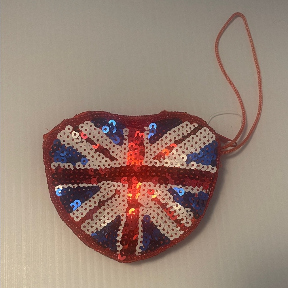 Union Jack Sequin wristlet